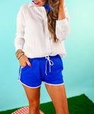 Blue and White Everyday Shorts