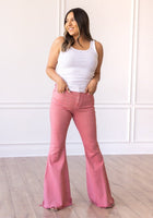 Pink Denim Bell Jeans